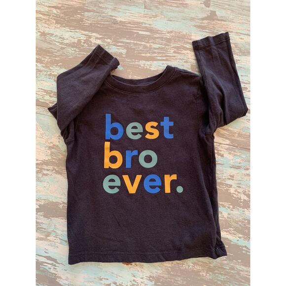 18-24 Months Old Navy Boys Long Sleeve Navy Blue Tshirt "best bro ever." - Picture 7 of 7